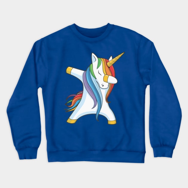 Dabbing Unicorn 2 Crewneck Sweatshirt by amnelei